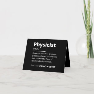 Tarjeta De Agradecimiento funny physicist definition wizard scientist physic