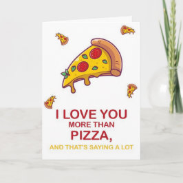Tarjeta De Agradecimiento Funny Pizza Día de San Valentín