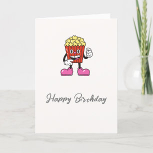 Tarjeta De Agradecimiento Funny Popcorn Birday card
