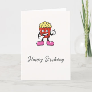 Tarjeta De Agradecimiento Funny Popcorn Birday card