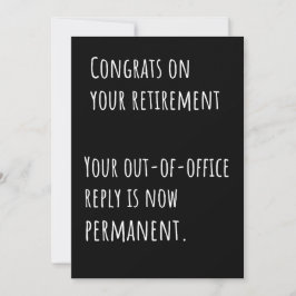 Tarjeta De Agradecimiento Funny Retirement Sarcastic Congratulations Card