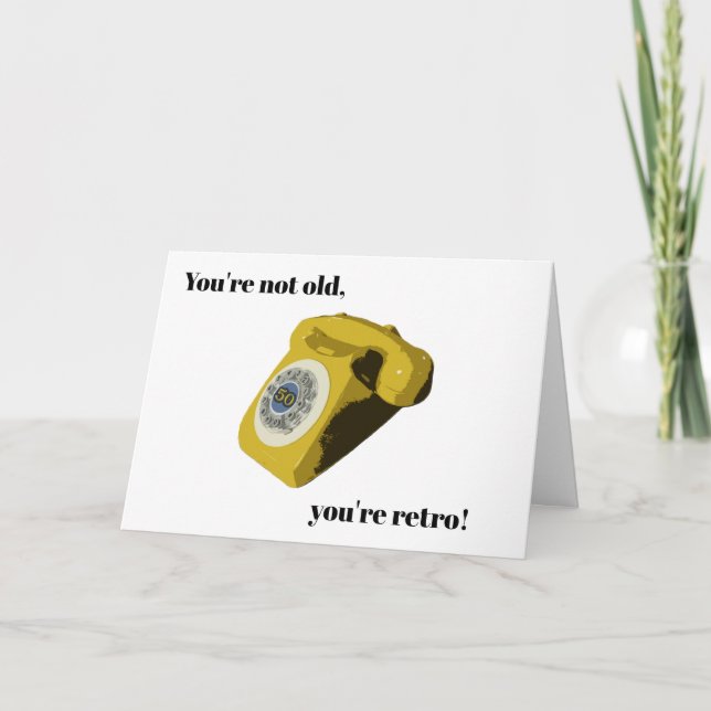 Tarjeta De Agradecimiento Funny Retro 50th Birthday Card (Anverso)