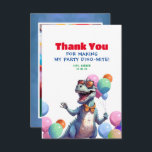 Tarjeta De Agradecimiento Funny Rex Dinosaur Birthday Gracias Foto<br><div class="desc">cumpleaños de Dinosaurio gracias a las tarjetas de fotos</div>