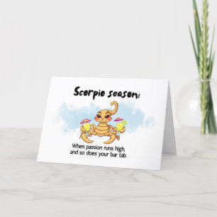 Tarjeta De Agradecimiento Funny Scorpio Zodiac Birthday Card