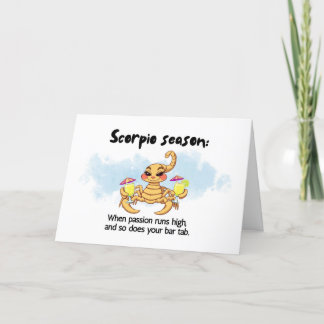 Tarjeta De Agradecimiento Funny Scorpio Zodiac Birthday Card