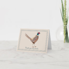 Tarjeta De Agradecimiento Funny thank you card with pheasant painting