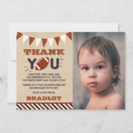 Tarjeta De Agradecimiento Fútbol Cualquier edad Fotos de cumpleaños