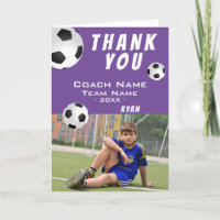 Fútbol de púrpura gracias entrenador foto