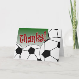 Tarjeta De Agradecimiento Fútbol - ¡Gracias!