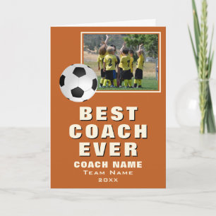 Tarjeta De Agradecimiento Fútbol Mejor Entrenador de Todos los Tiempos Foto