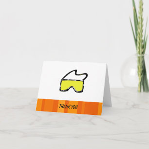 Tarjeta De Agradecimiento Gafas de Esquí Gracias