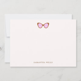Tarjeta De Agradecimiento Gafas de sol retro rosadas personalizadas, gracias