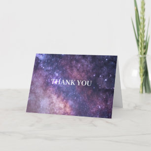 Tarjeta De Agradecimiento Galaxia Celestial Consellación Sky Elegante Boda