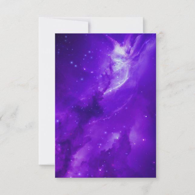 Tarjeta De Agradecimiento Galaxia con estrellas en el espacio (Anverso)