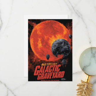 Tarjeta De Agradecimiento Galaxia Halloween de Halloween en el cementerio es