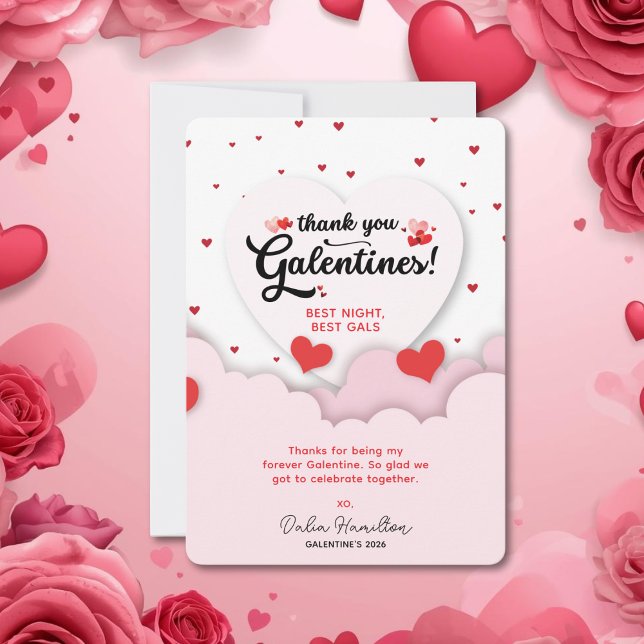 Tarjeta De Agradecimiento Galentine's  (Subido por el creador)