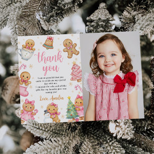 Tarjeta De Agradecimiento Galletas De Navidad Fiesta De Cumpleaños Foto