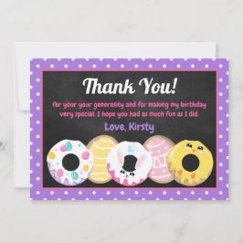 Tarjeta De Agradecimiento Galletas de Pascua Donas y Dulces Fiesta de Cumple