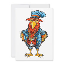 Gallo de Dibujos Animados Divertido y Mandón