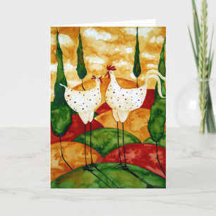 Tarjeta de agradecimiento - Gallo toscano
