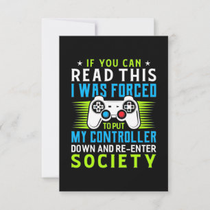 Tarjeta De Agradecimiento Gamer Fue Obligado A Poner Mi Controlador