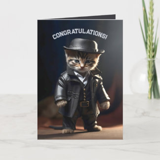 Tarjeta De Agradecimiento Gangster Kitten