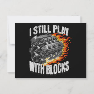 Tarjeta De Agradecimiento Garaje Mecánico Antiguo Motor de Coche Todavía Jue