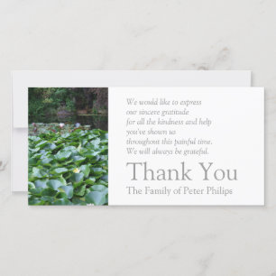 Tarjeta De Agradecimiento Garden 5 Lotus Sympathy Gracias 2