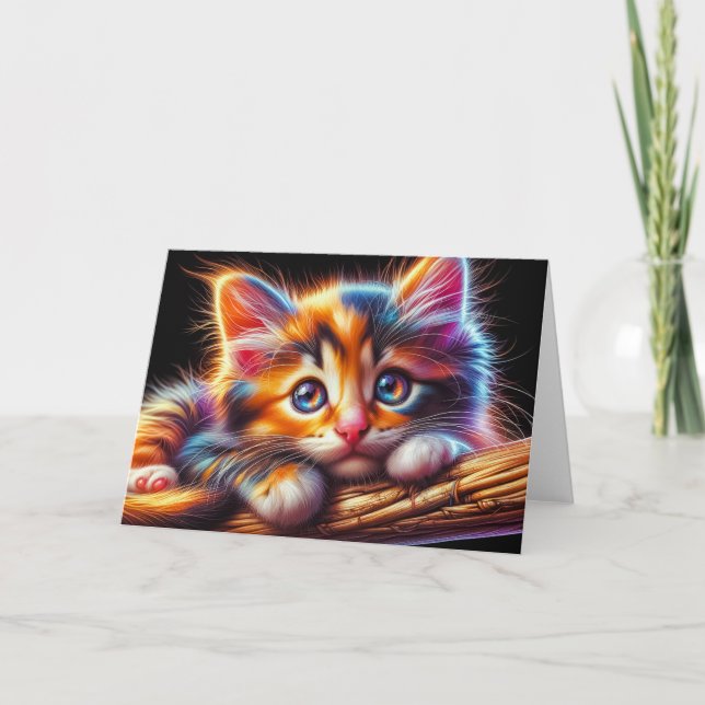 Tarjeta De Agradecimiento Gatito (Anverso)