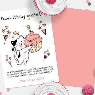 Tarjeta De Agradecimiento Gatito agradecido y agradecido por los garitos el 