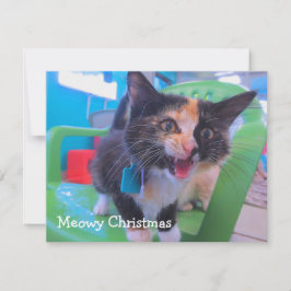 Tarjeta De Agradecimiento Gatito Meowy del calicó