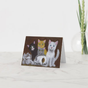 Tarjeta De Agradecimiento Gatitos juguetones