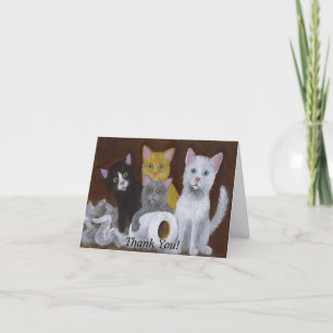 Tarjeta De Agradecimiento Gatitos juguetones