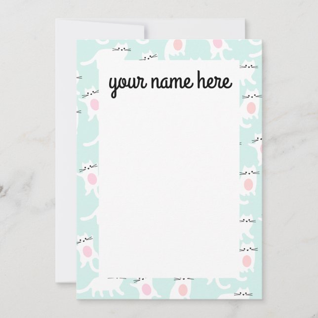 Tarjeta De Agradecimiento Gatitos personalizados Notecards (Anverso)