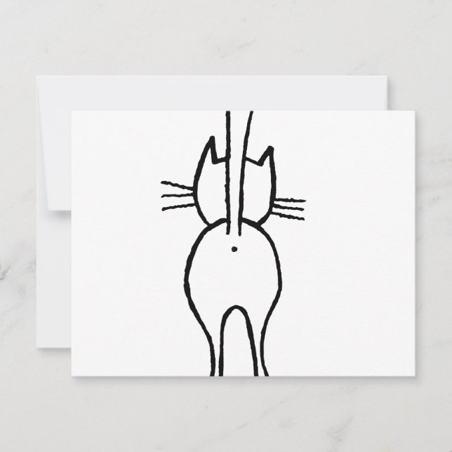 Tarjeta De Agradecimiento Gato (Anverso)