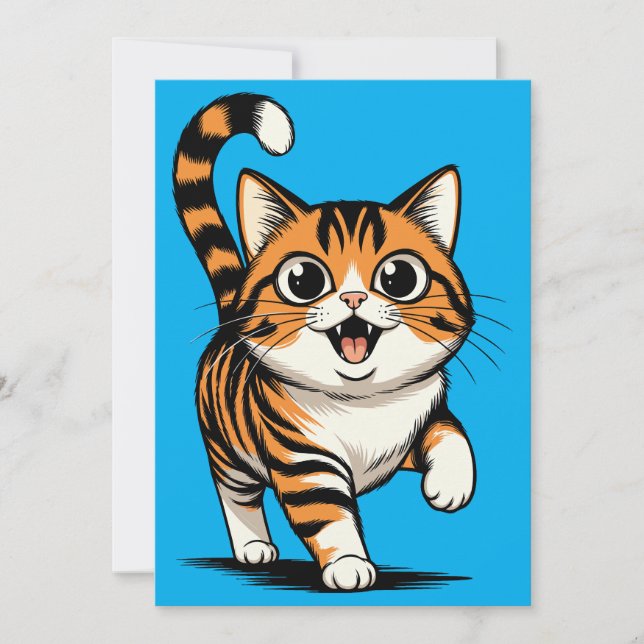 Tarjeta De Agradecimiento gato (Anverso)