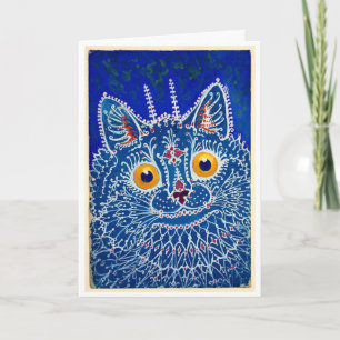Tarjeta De Agradecimiento Gato al estilo gótico - Louis Wain