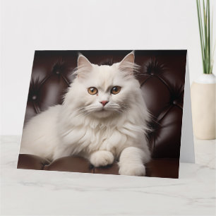 Tarjeta De Agradecimiento Gato blanco majestuoso