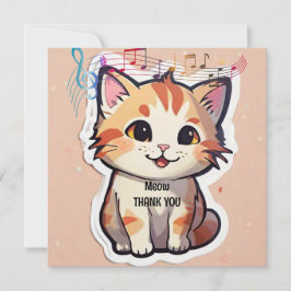 Tarjeta De Agradecimiento Gato de corte