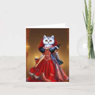 Tarjeta De Agradecimiento Gato de fantasía Notecard #NC02