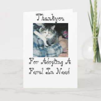 Tarjeta De Agradecimiento Gato de Thankyou-Feral
