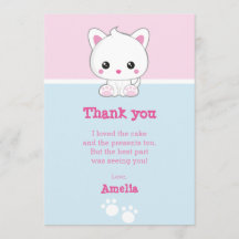 Gato del blanco de Kawaii