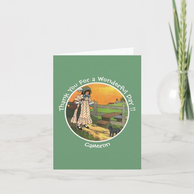 Tarjeta De Agradecimiento Gato, ¿dónde has estado? Fiesta de cumpleaños (Anverso)