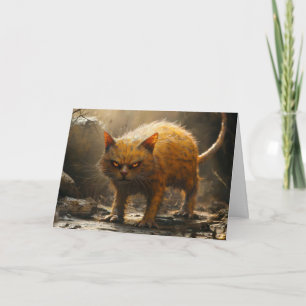 Tarjeta De Agradecimiento Gato monstruo