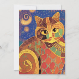 Tarjeta De Agradecimiento Gato mosaico marroquí gatito voces 