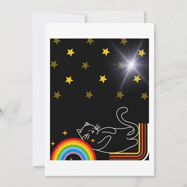 Tarjeta De Agradecimiento Gato perezoso (Anverso)