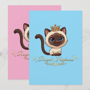Tarjeta De Agradecimiento Gato siamés real lindo