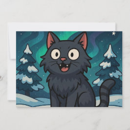 Tarjeta De Agradecimiento Gato Yule navideño islandés