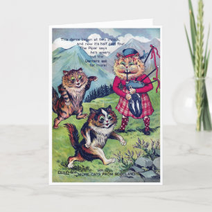 Tarjeta De Agradecimiento Gatos de Escocia - Louis Wain