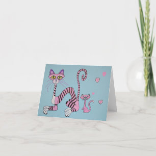 Tarjeta De Agradecimiento Gatos Perfectamente Peculiares